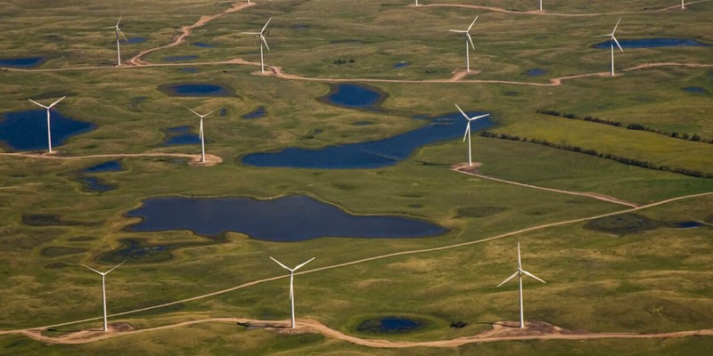 Wind turbine land use