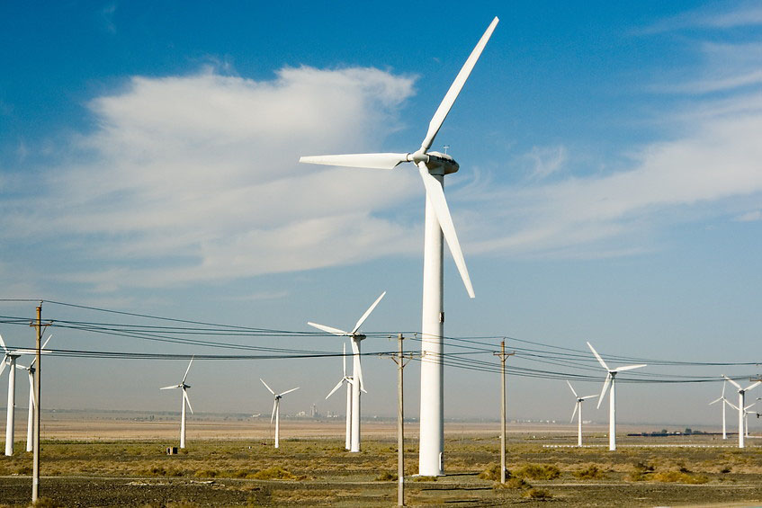 Wind farm and turbines